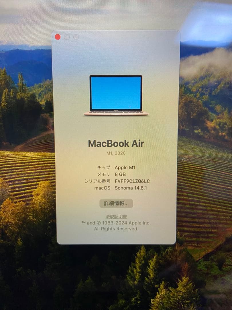 美品 MacBook Air 2020 256GB SSD M1 8G