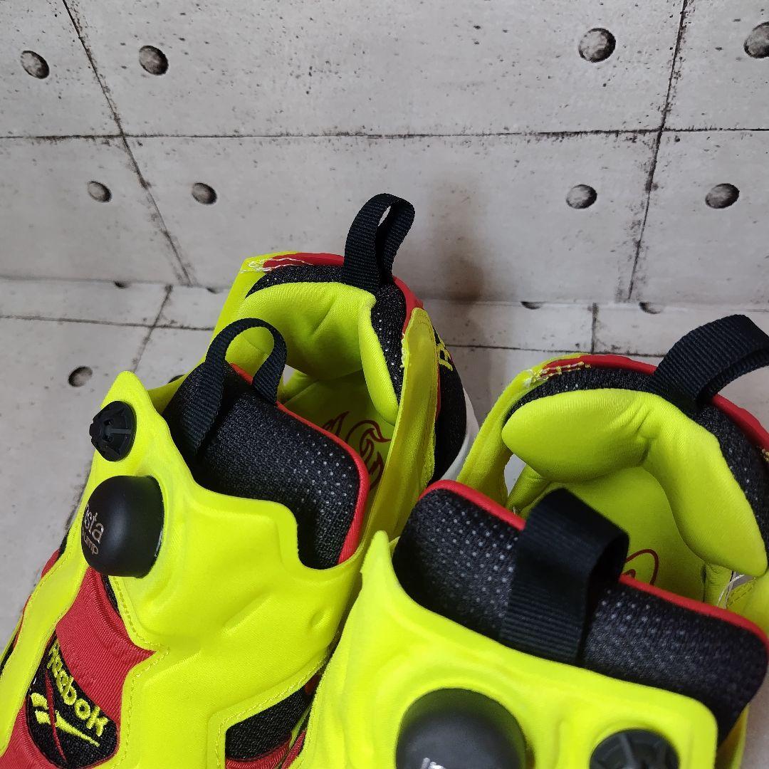 美品 Reebok ポンプフューリー 26.5cm V47514 蛍光イエロー