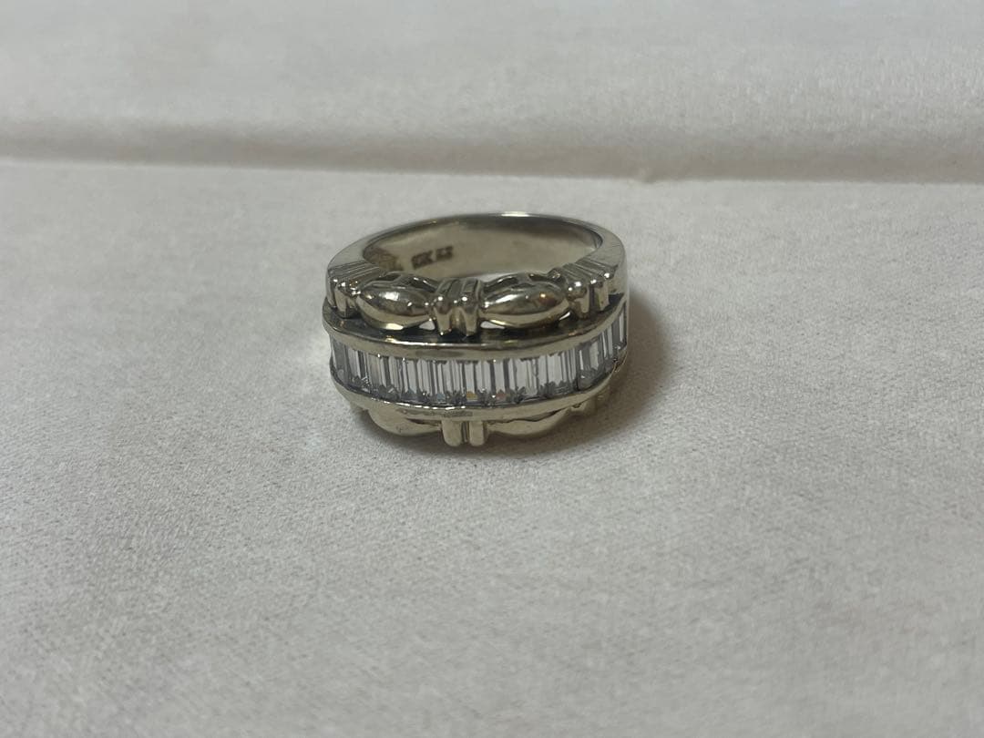 アバランチ 10k ホワイトゴールド　指輪