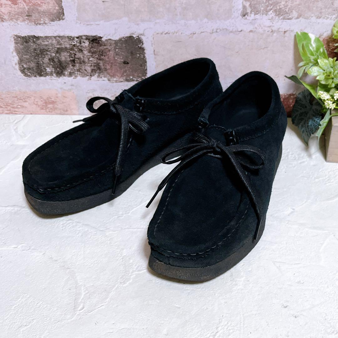 極美品【Clarks クラークス】ワラビー スエード 黒 チロリアンシューズ