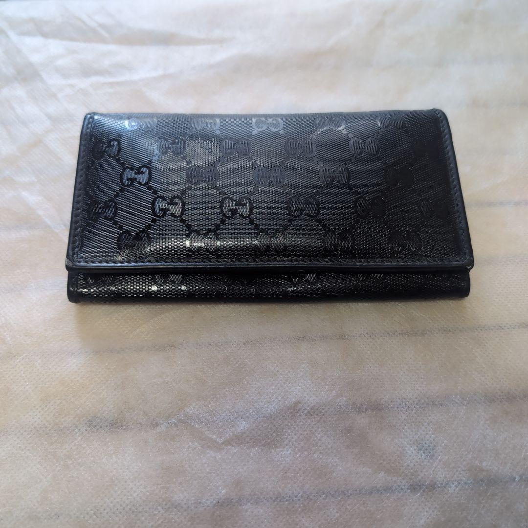 Gucci ブラック GGパターン 長財布