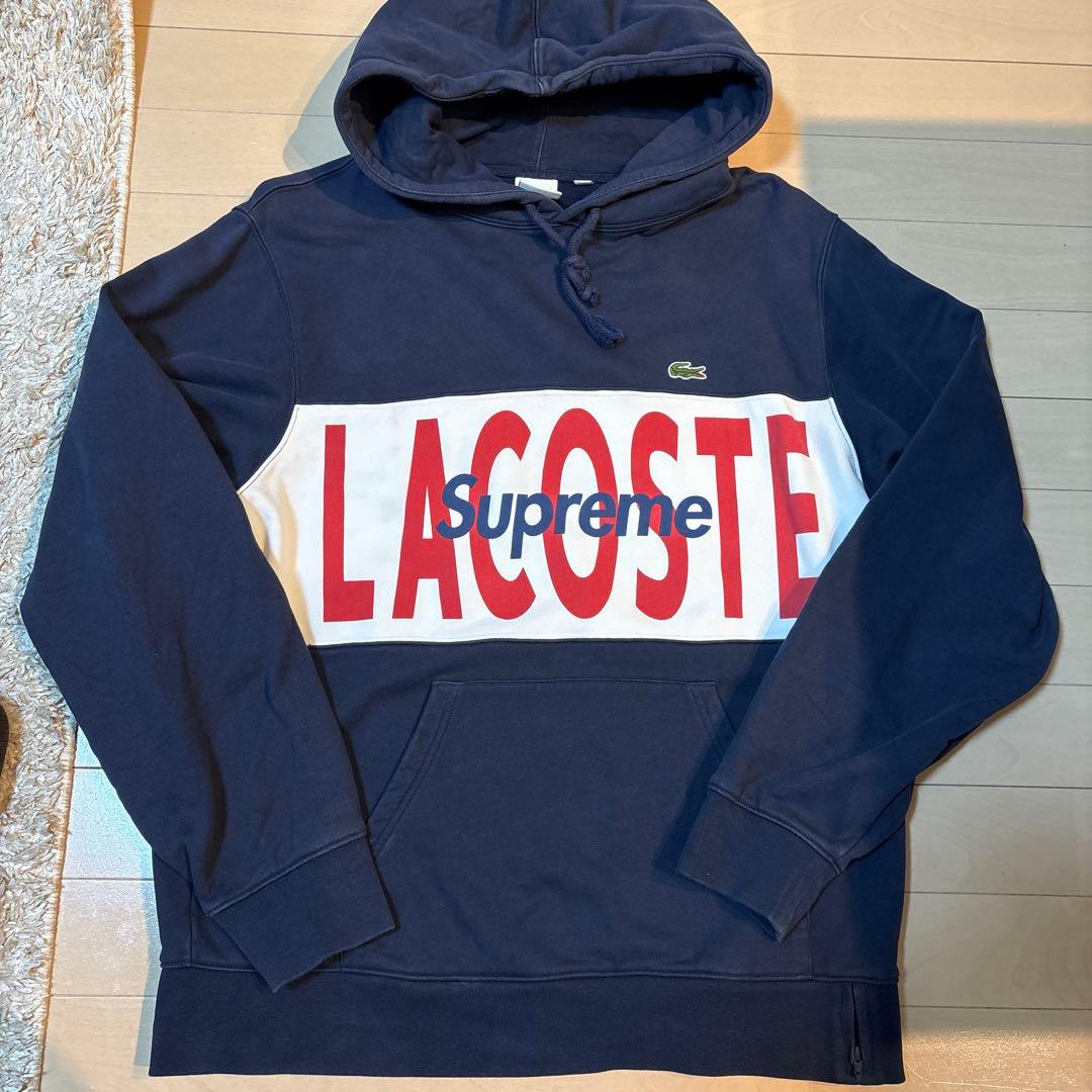 LACOSTE Supreme L!VE パーカー M ネイビー