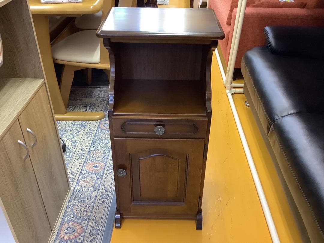 カリモク　コロニアル電話台/FAX台　アンティーク家具