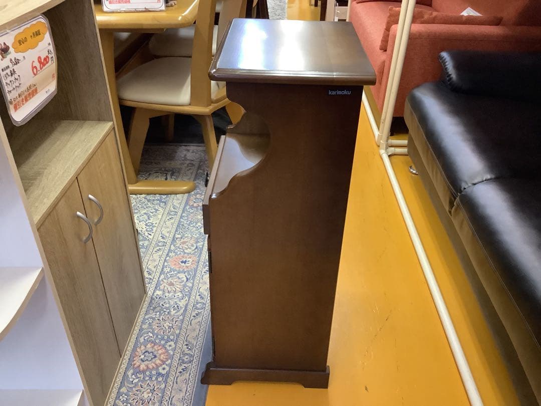 カリモク　コロニアル電話台/FAX台　アンティーク家具