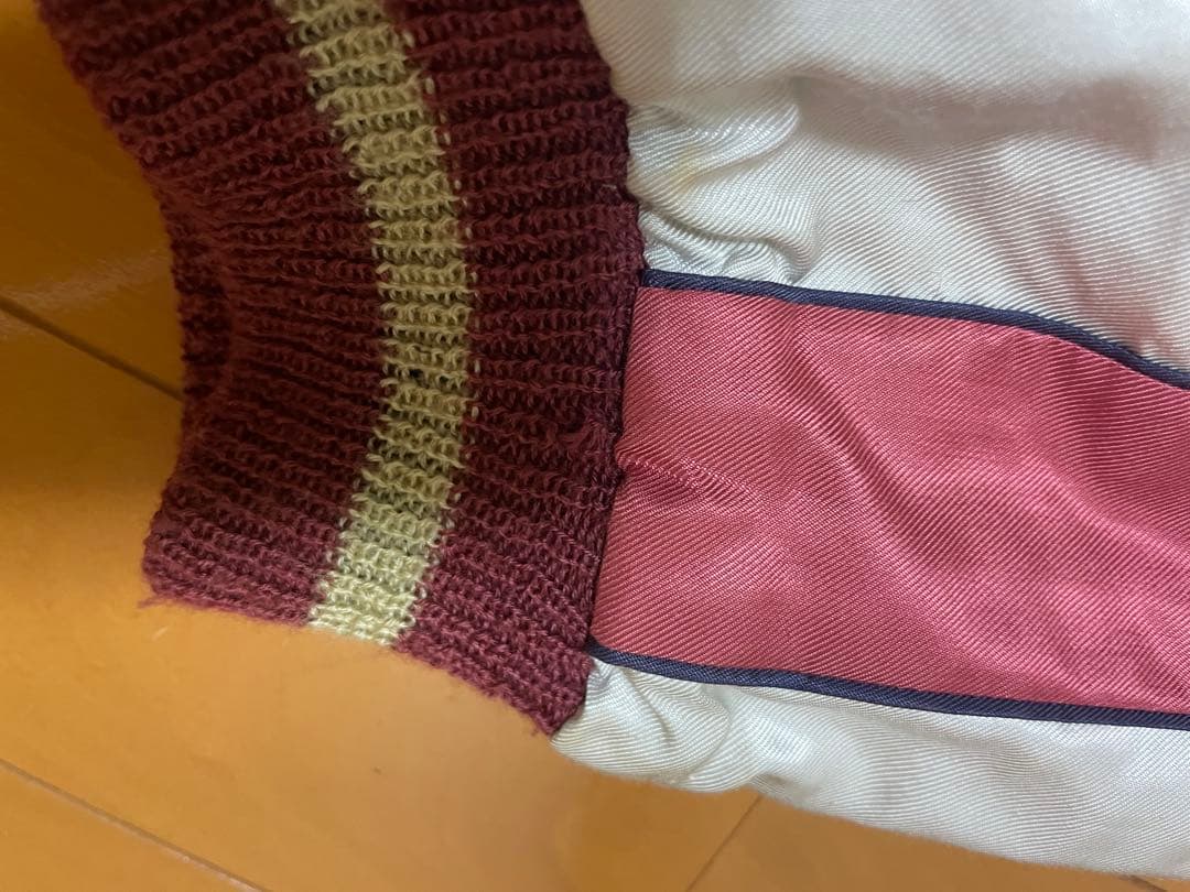 虎　自由の女神　刺繍 スカジャン 青金　ピンク