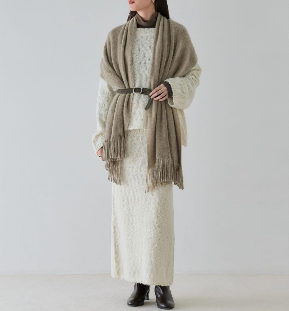 美品　crewre クルーレ ロービングスラブルーズニット ecru