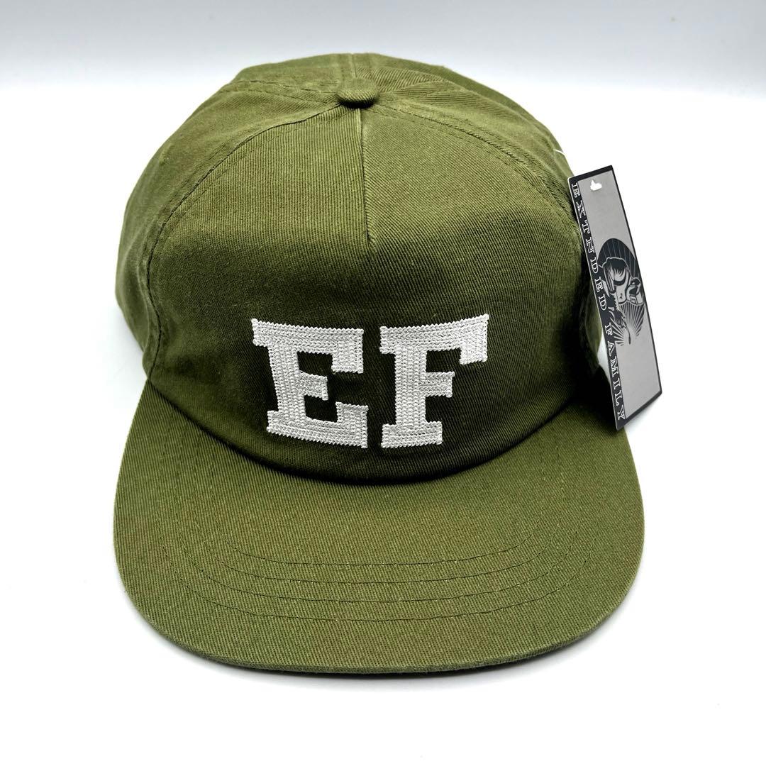 ★新品タグ付き★Extnded Family EF ロゴ刺繍 キャップ カーキ