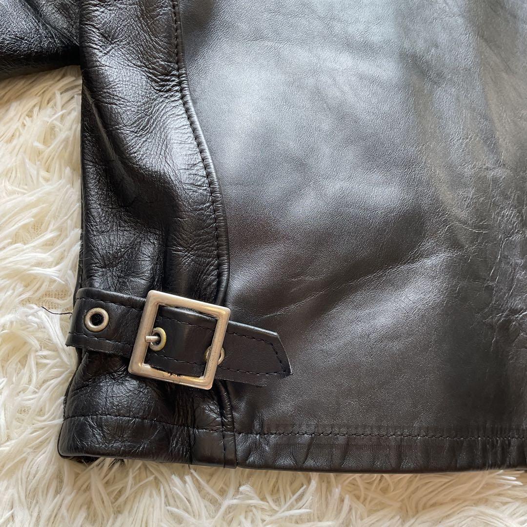 美品✨schott 641 レザージャケット　シングルライダース　本革　44 黒