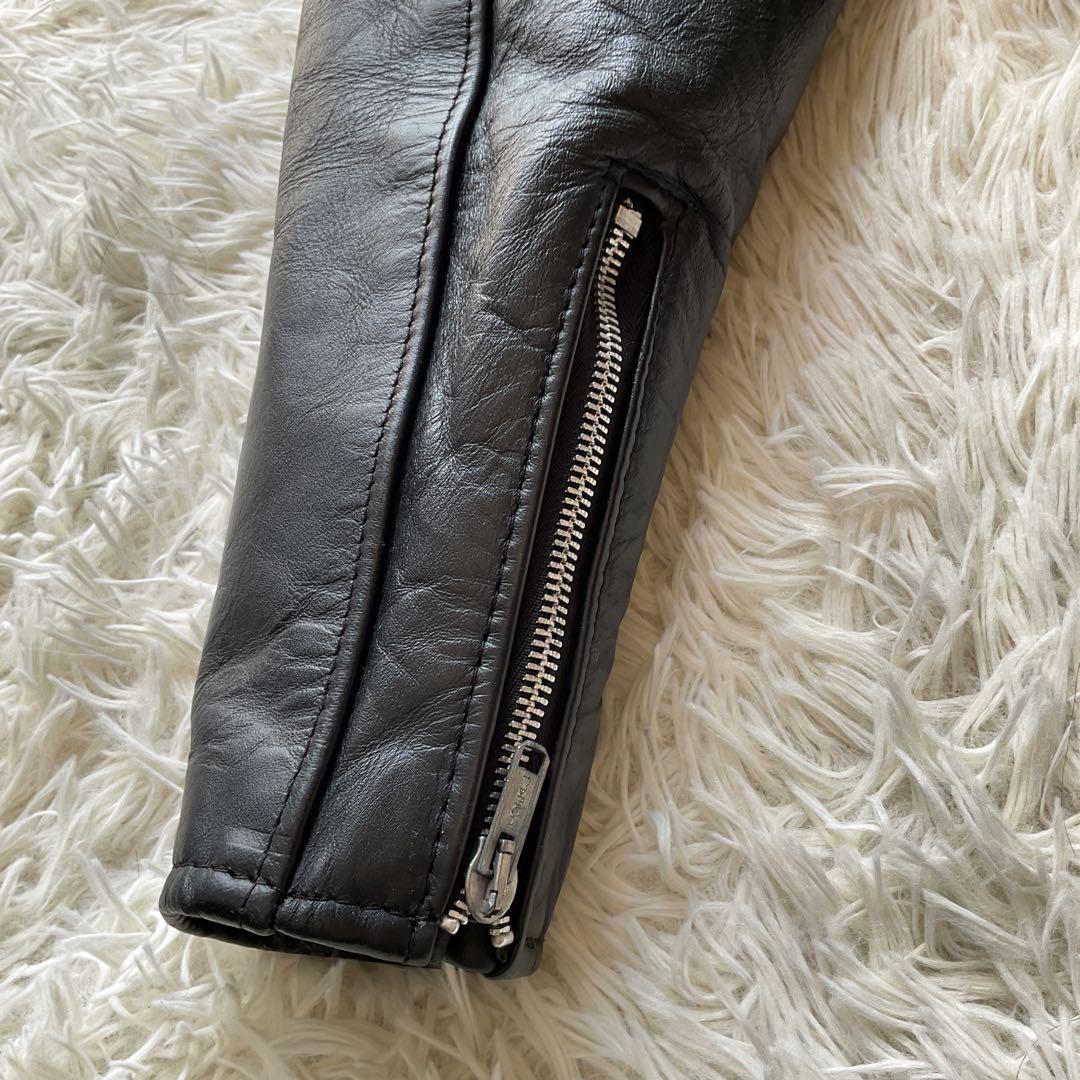 美品✨schott 641 レザージャケット　シングルライダース　本革　44 黒