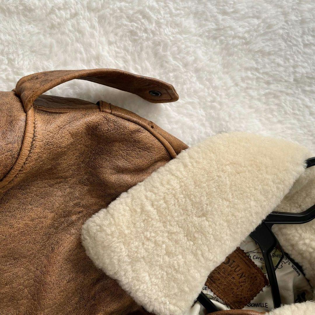 【地図柄L】VOLUNT G-1 A-2 レザー フライトジャケット　ブラウン