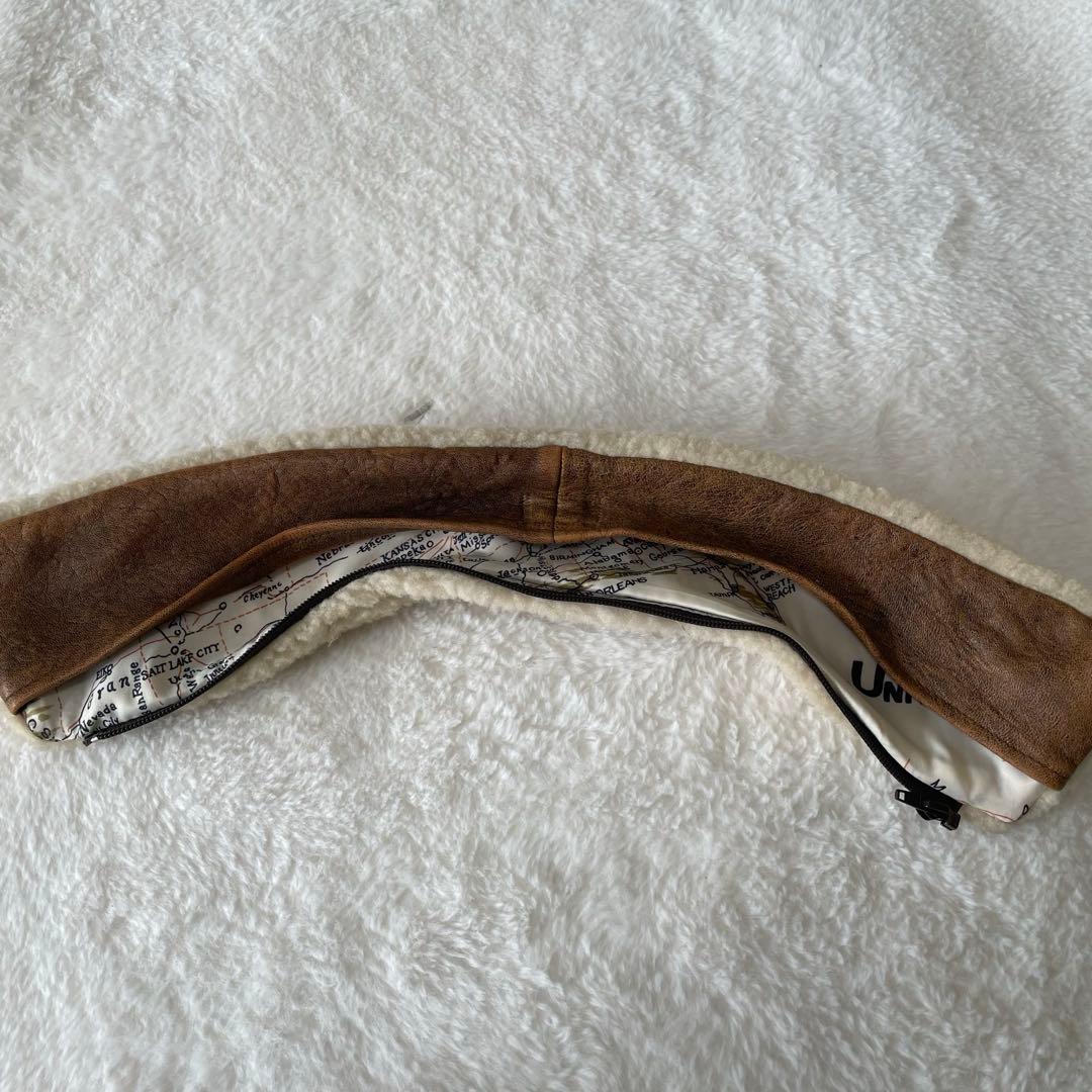 【地図柄L】VOLUNT G-1 A-2 レザー フライトジャケット　ブラウン