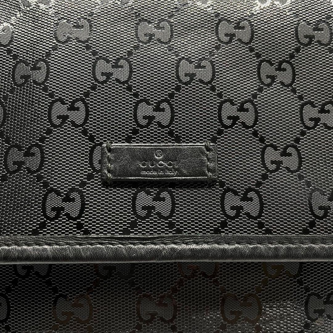 美品■GUCCI インプリメ メッセンジャーバッグ GG メタリック ショルダー