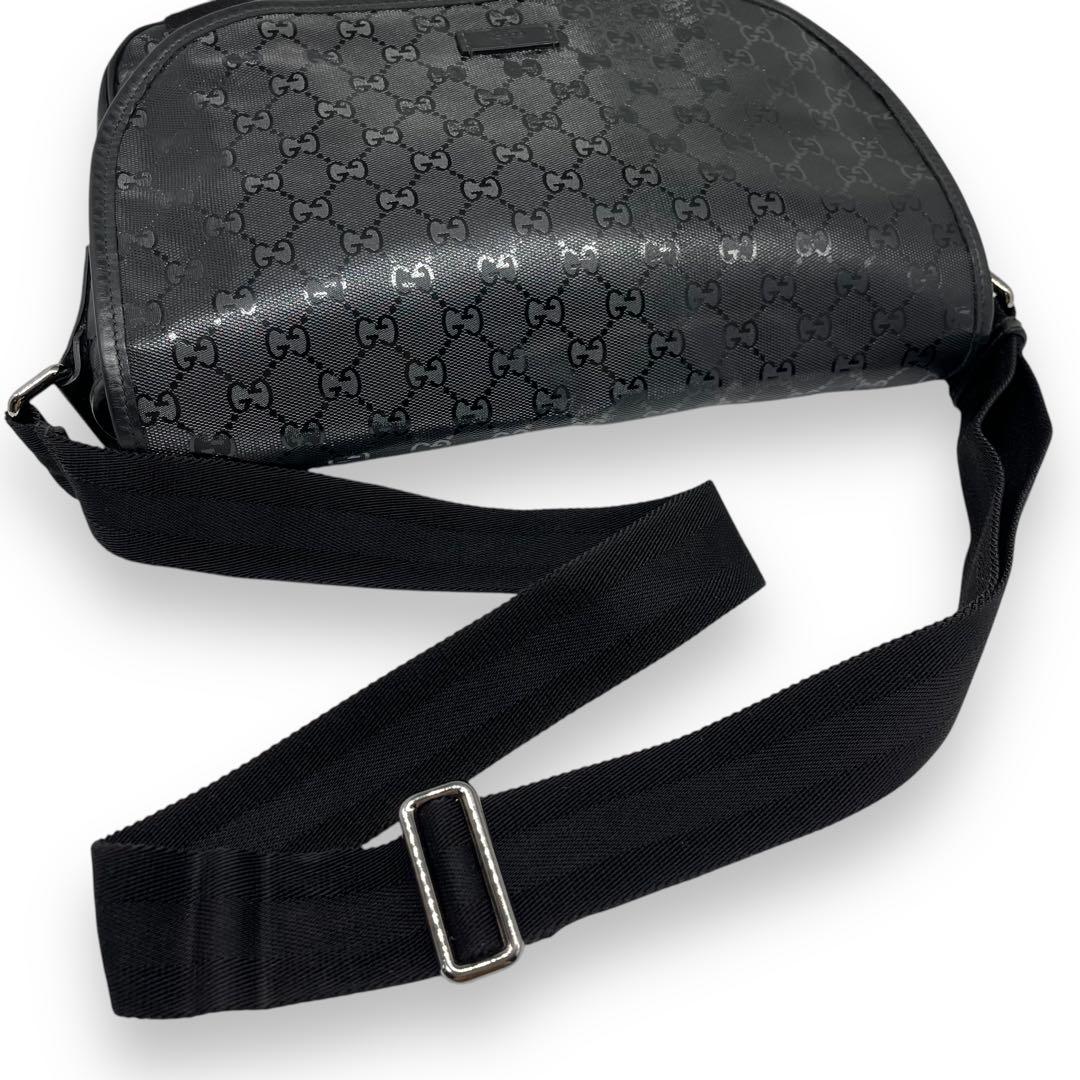 美品■GUCCI インプリメ メッセンジャーバッグ GG メタリック ショルダー