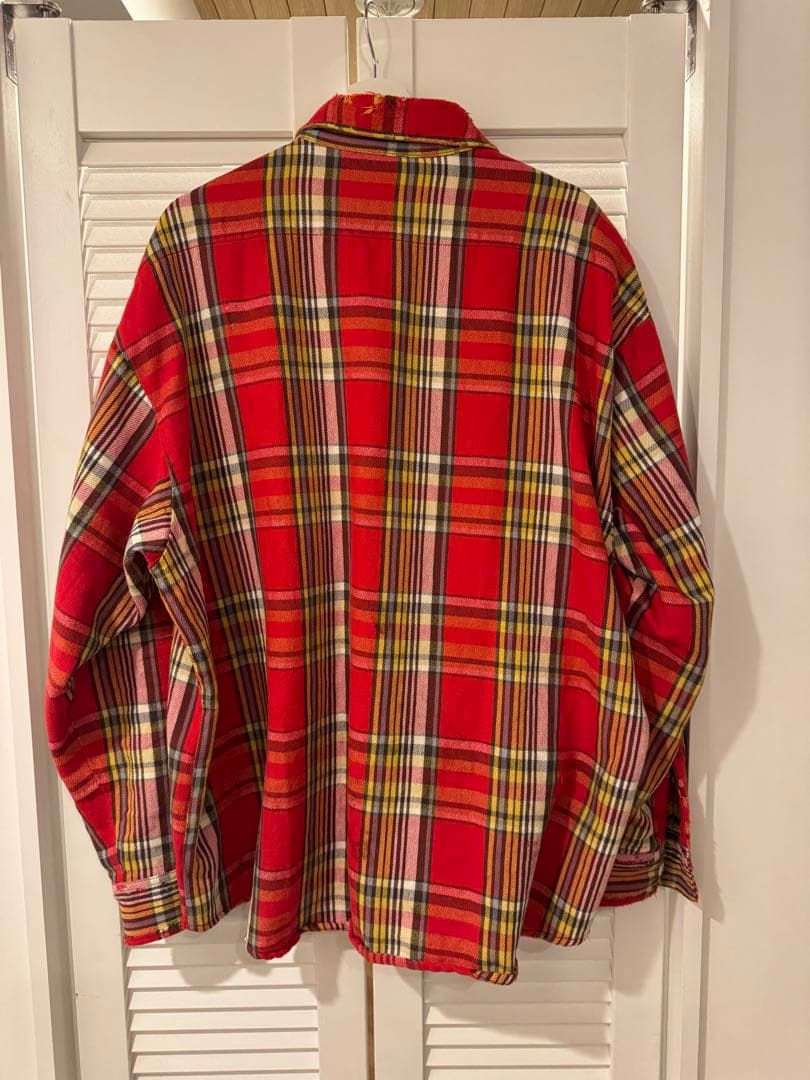 【希少XL】SAINT MICHAEL ダメージ加工 チェックシャツ