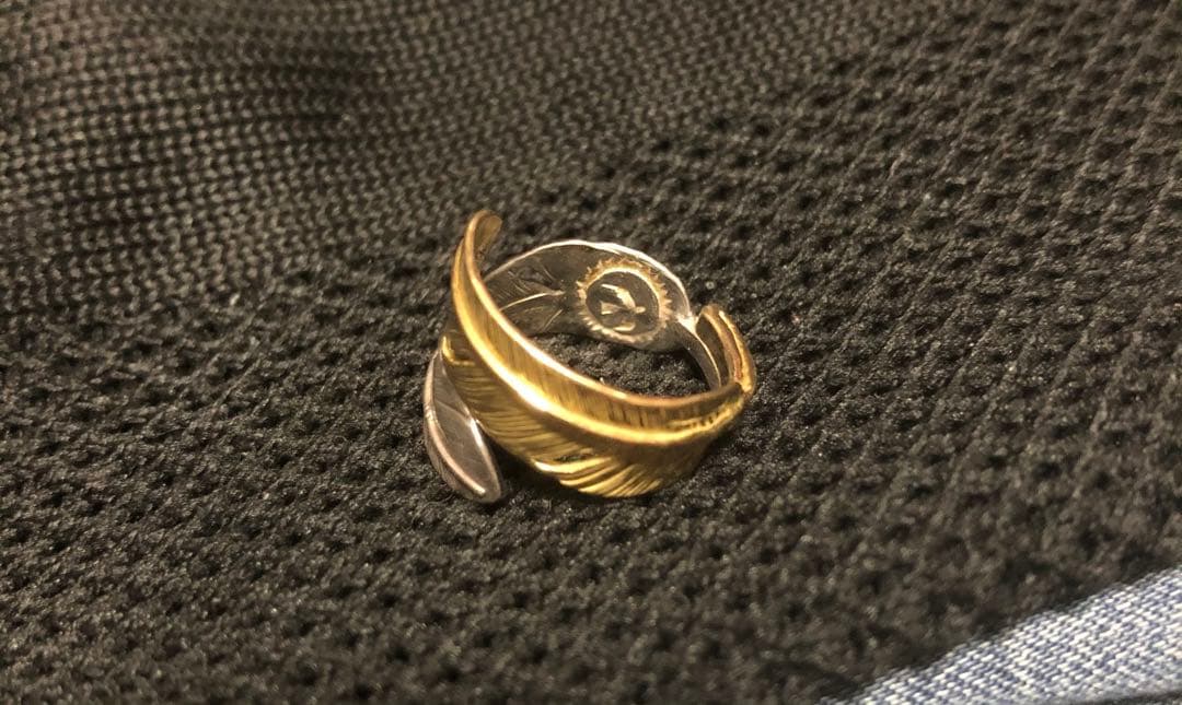 TOM出品商品　貴重　フェザーリング　金銀コンビ　指輪
