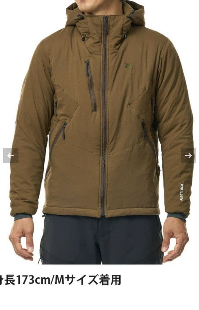 試着のみ　ファイントラック　ポリゴンアクトフーディー　サイズL 　オークブラウン