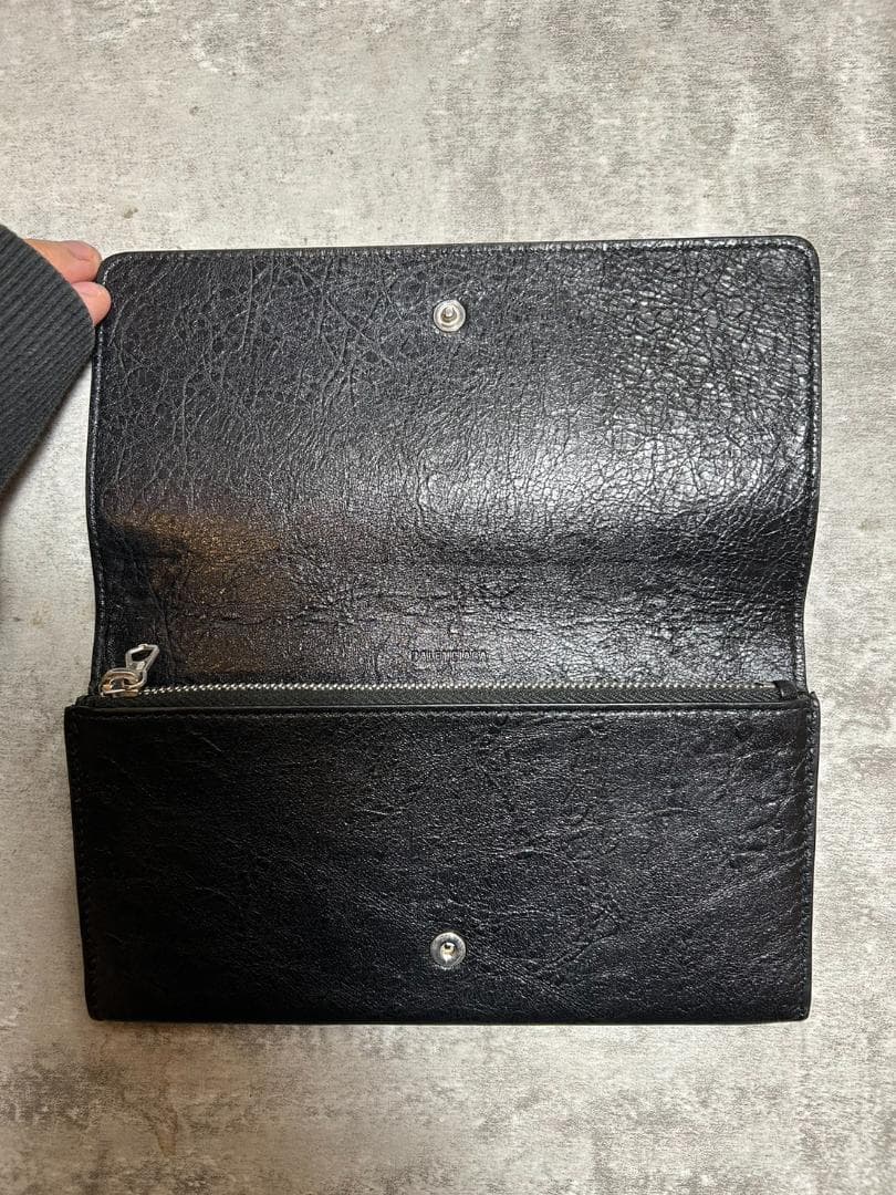 BALENCIAGA バレンシアガ　長財布　レザー　ブラック