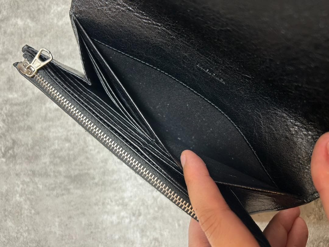 BALENCIAGA バレンシアガ　長財布　レザー　ブラック