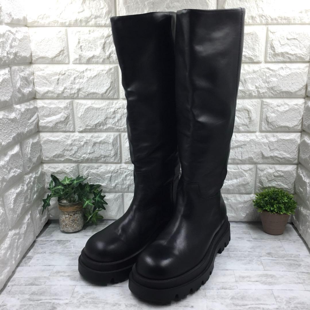 【美品】 PELLICO SUNNYペリーコサニー厚底ロングブーツ黒24.5cm