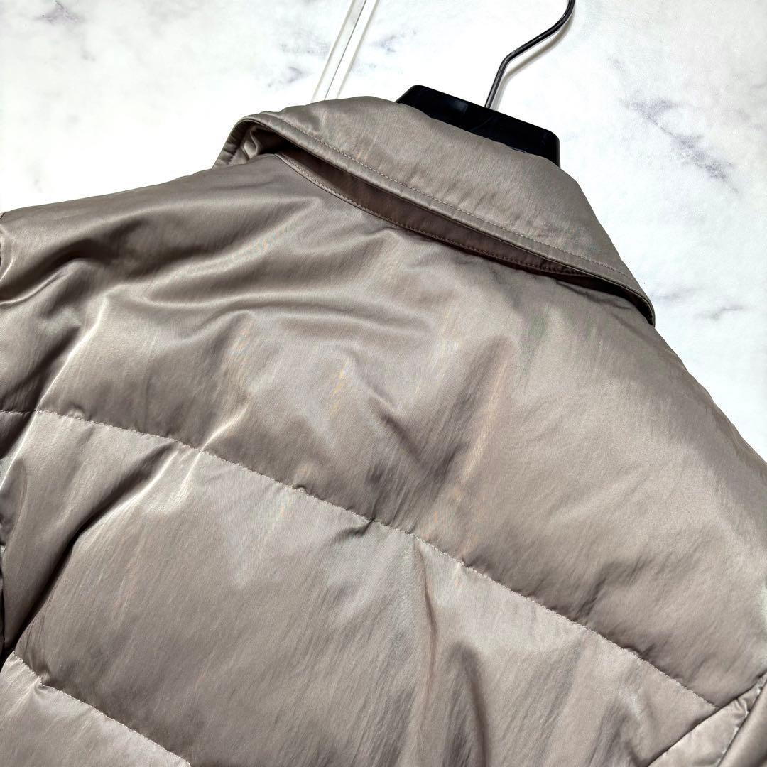 【23AW】セオリーリュクス ダブルブレスト ロングダウンコート グレージュ M