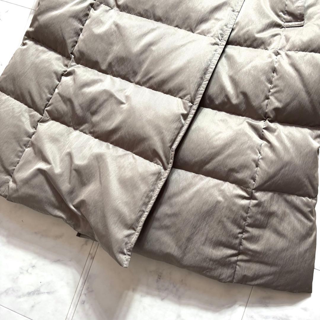 【23AW】セオリーリュクス ダブルブレスト ロングダウンコート グレージュ M