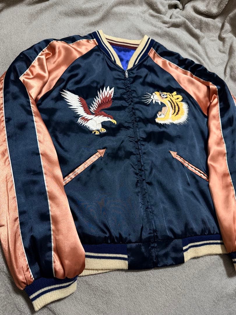 テーラー東洋 ２面用 鷲 龍 日本限定 vintage スカジャン 都市 地図