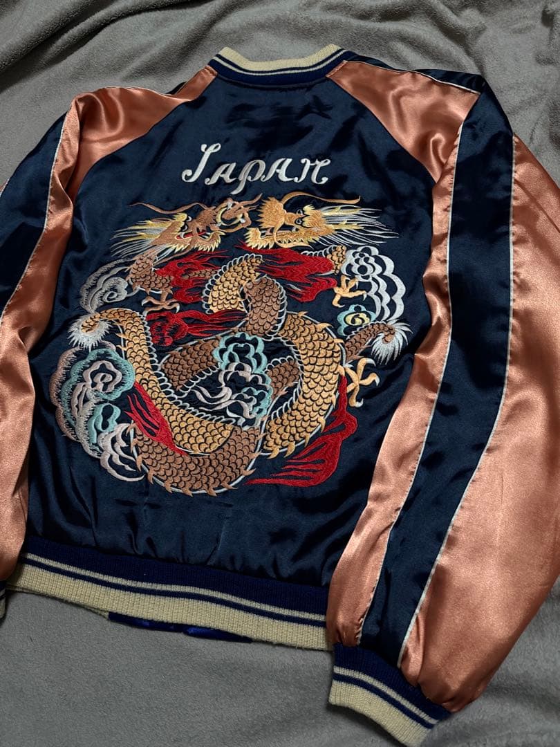 テーラー東洋 ２面用 鷲 龍 日本限定 vintage スカジャン 都市 地図