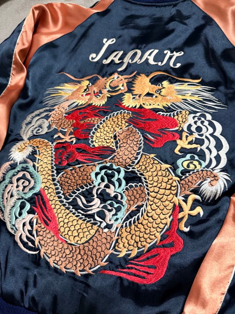 テーラー東洋 ２面用 鷲 龍 日本限定 vintage スカジャン 都市 地図