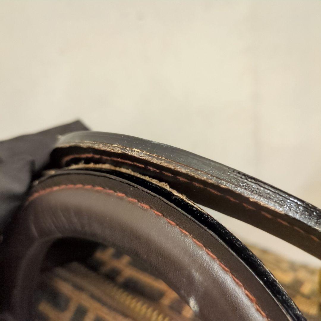 FENDI フェンディ ボストンバッグ ズッカ柄 大容量 キャンバス レザー