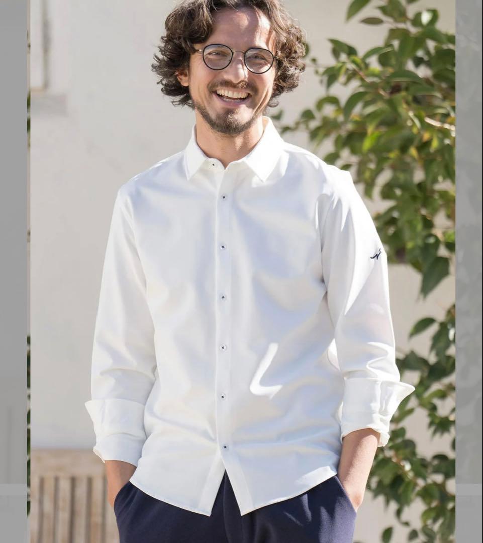 CALL&RESPONSE ホワイト長袖シャツ　ノビル360°/長袖シャツ