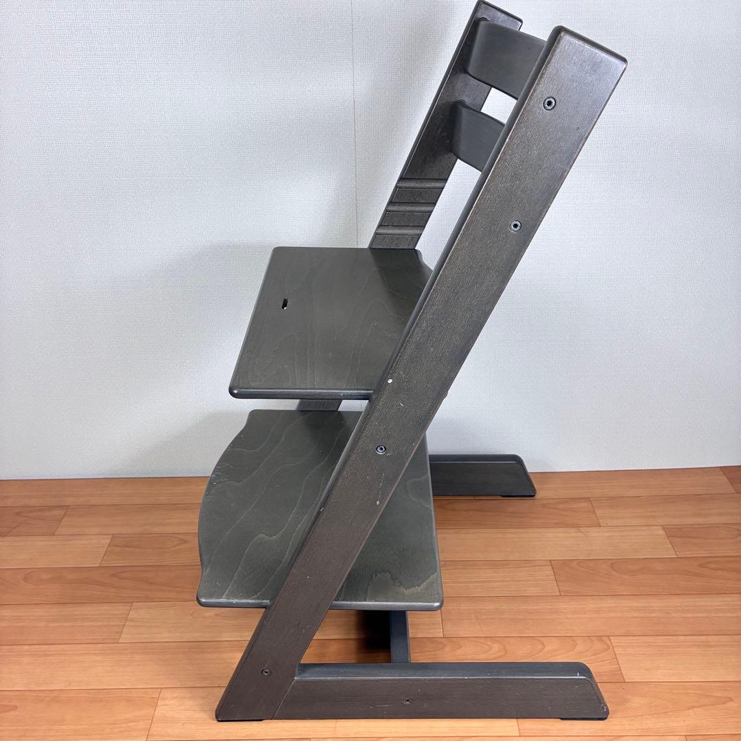 【美品】ストッケ トリップトラップ ヘイジーグレー ベビーセット付 S/N4