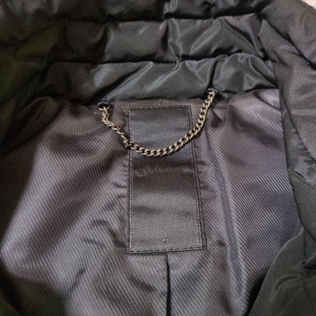 ガラアーベント　メンズ　レザーナイロン切替ライダースジャケット　細身　サイズL