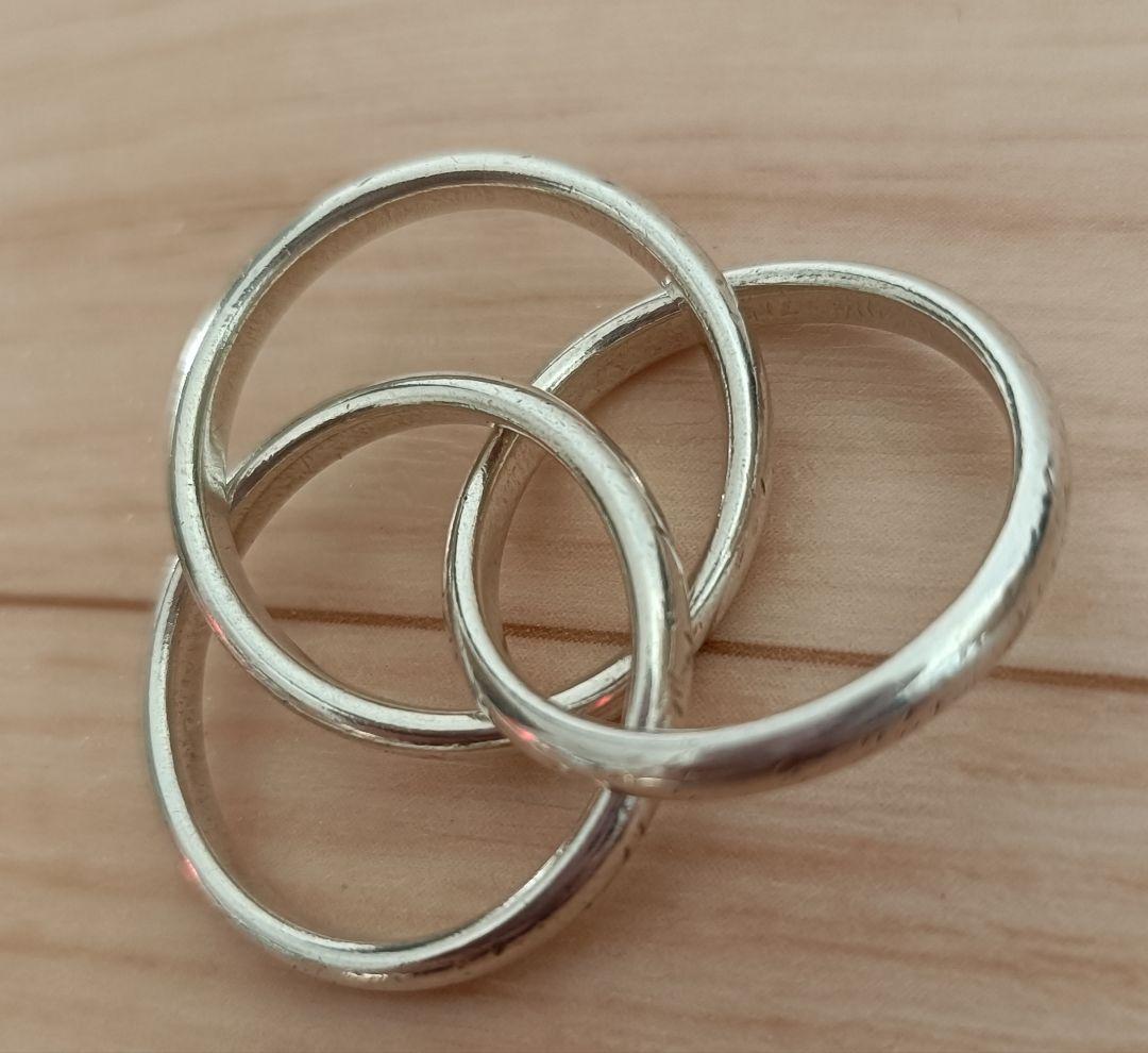 TIFFANY　3連　トリニティ リング 約17号