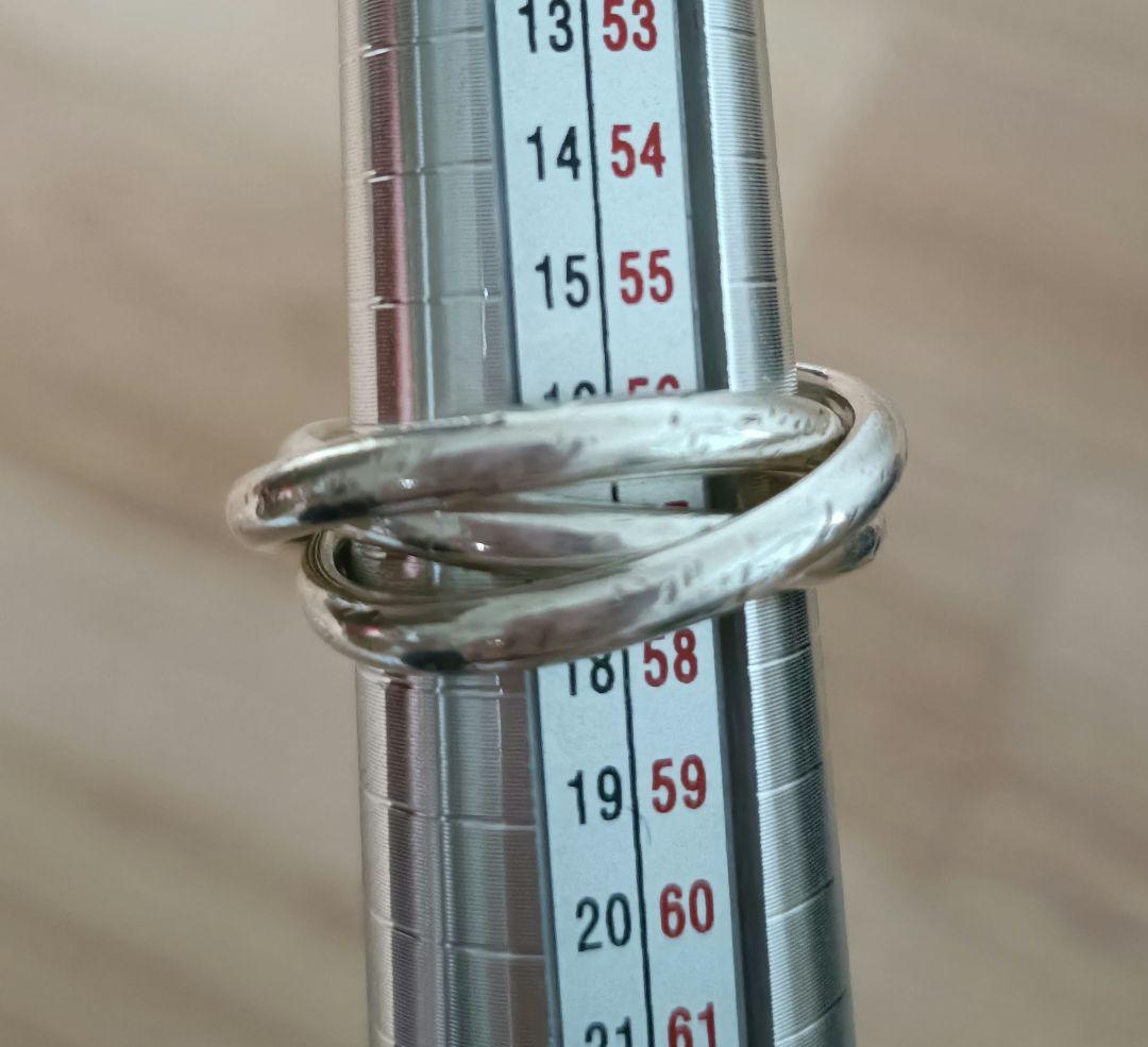 TIFFANY　3連　トリニティ リング 約17号