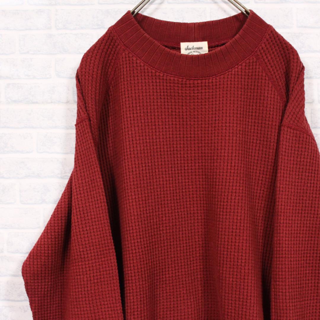 XL ジャックマン ワッフル ミッドネック トレーナー サーマル JACKMAN