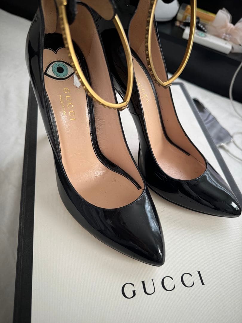 GUCCI ブラック ハイヒール　一度のみ使用　美品
