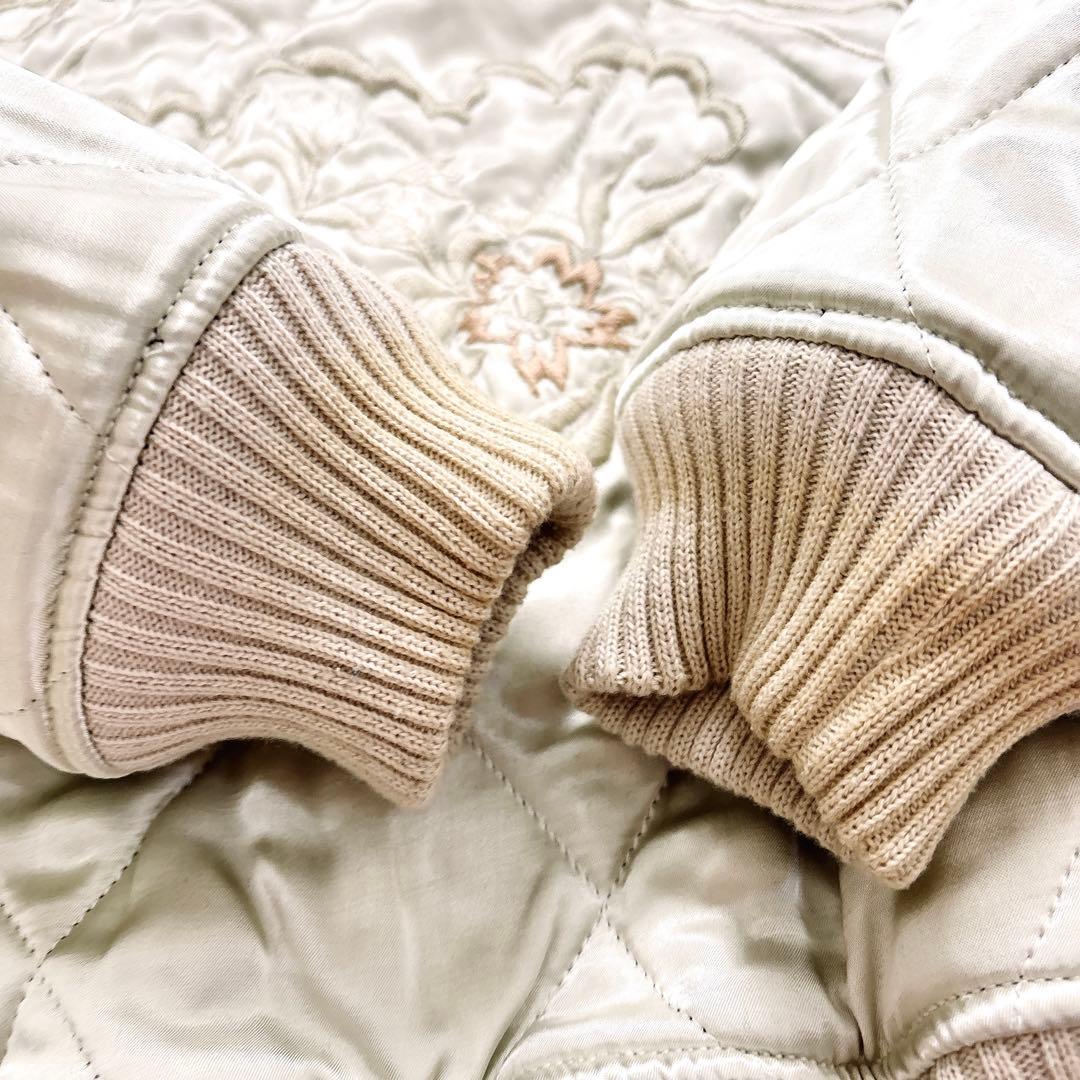 美品 フラットヘッド 別珍 スカジャン 髑髏 龍 リバーシブル 黒 シルバー