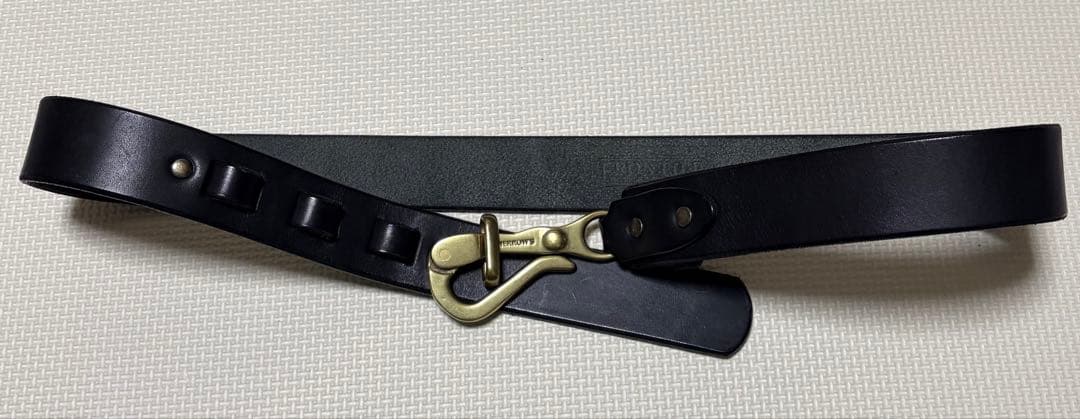 【新品未使用品】PHERROW'S 変形バックルレザーベルト 38 フェローズ