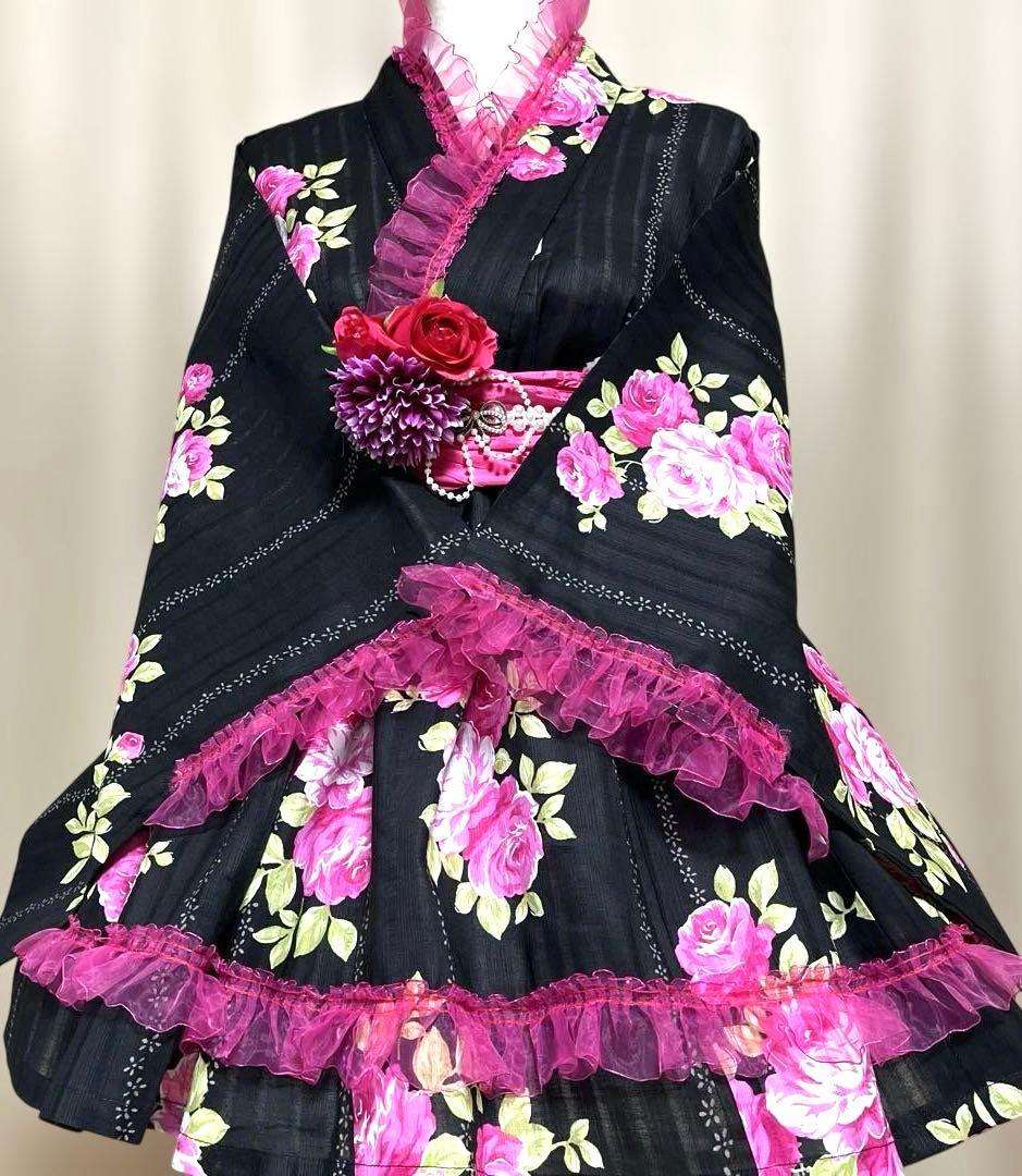 AD⑦浴衣　地雷系　量産型　ドレス　姫ギャル