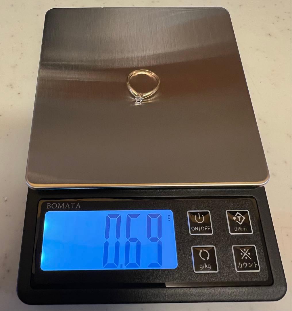 1*ス様 値下★K９★リング　ジュエリーマキ★アクアマリン【ほぼ未使用】指輪ピン