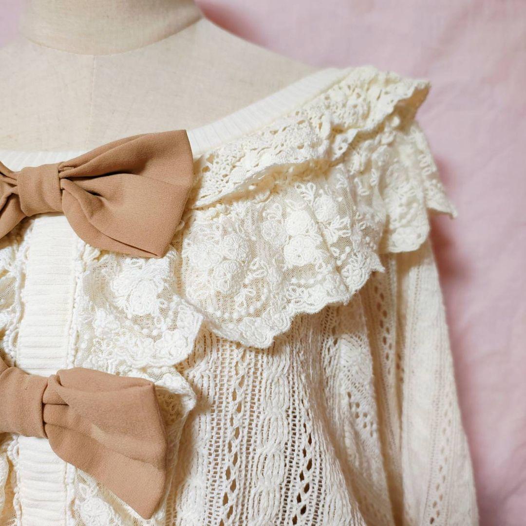 お寿司ページ　リズリサ リボンレーストップス 姫 平成ギャル 00s