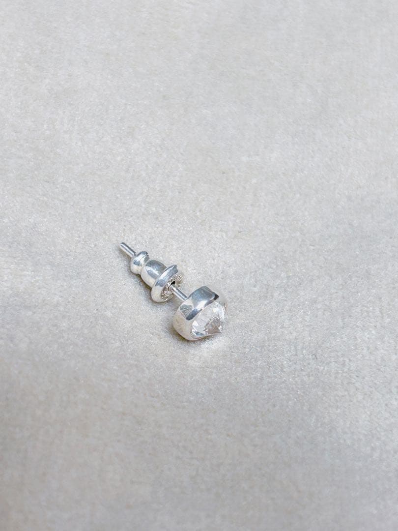 e.m. 片耳用ピアス 3点セット シルバー925 ジルコニア