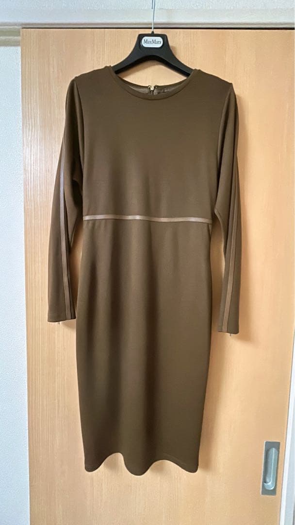 maxmaraオリーブグリーン 長袖ワンピース