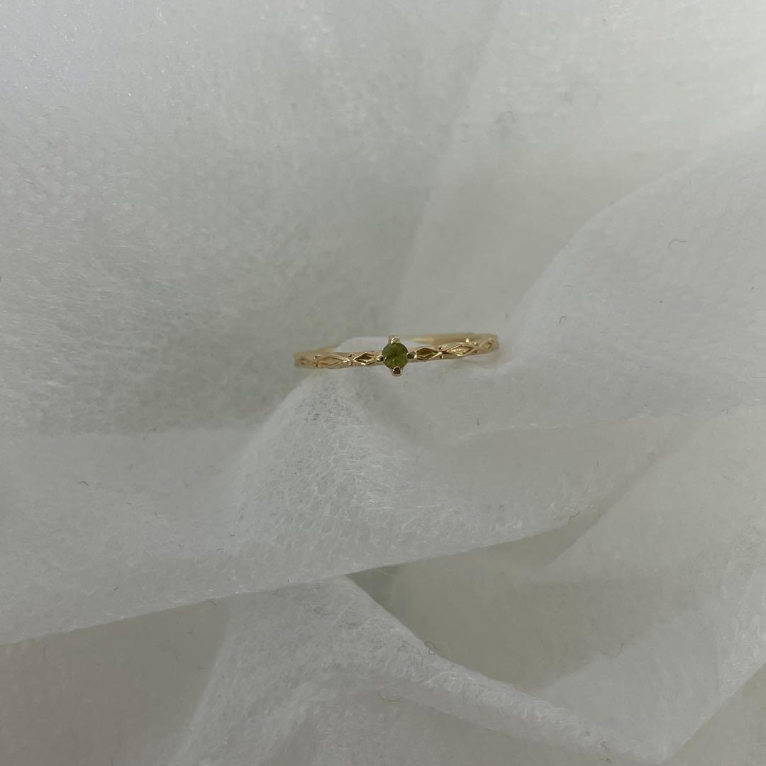 agete ペリドット リング 5号　指輪