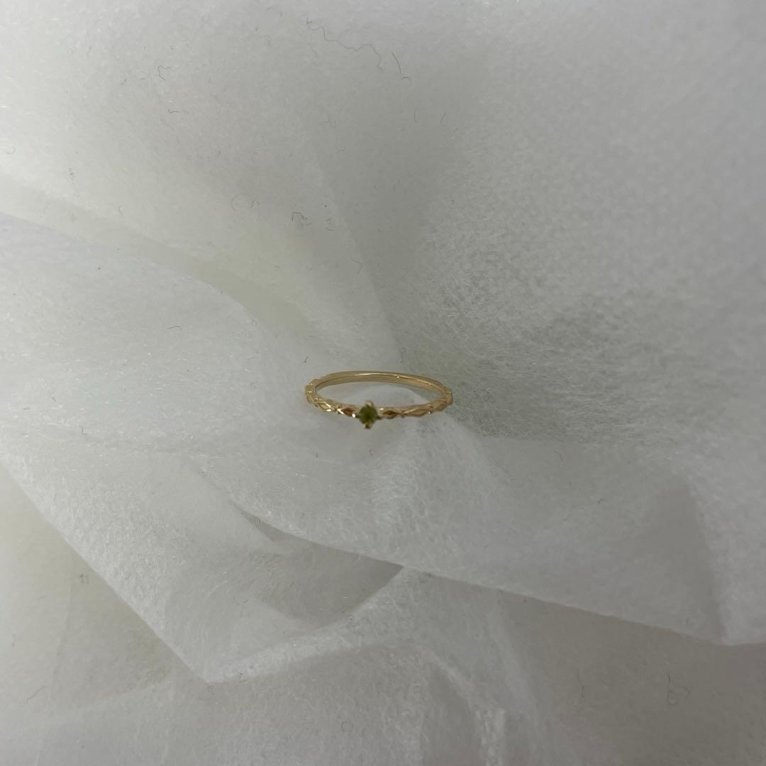 agete ペリドット リング 5号　指輪