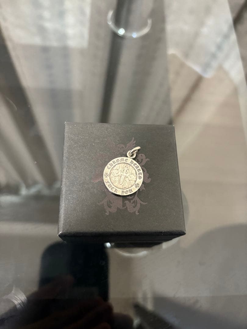 正規品　クロムハーツ　エンジェルメダルチャームV1 シルバー925 クロスダガー