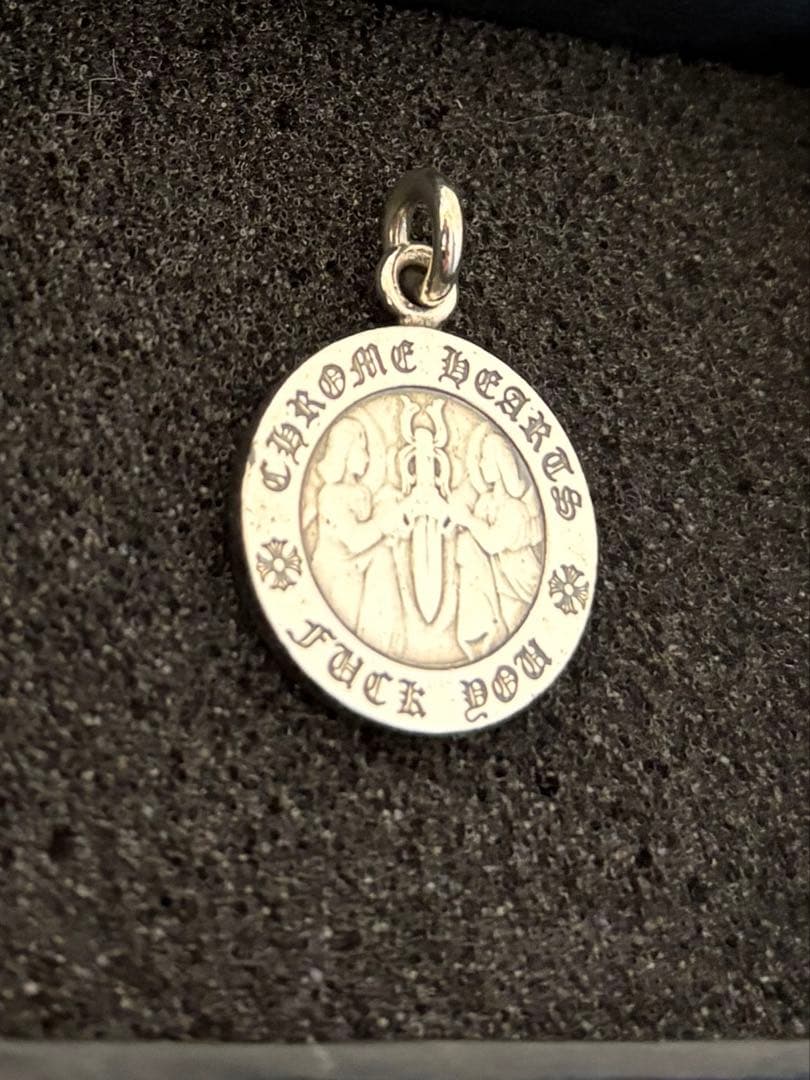 正規品　クロムハーツ　エンジェルメダルチャームV1 シルバー925 クロスダガー