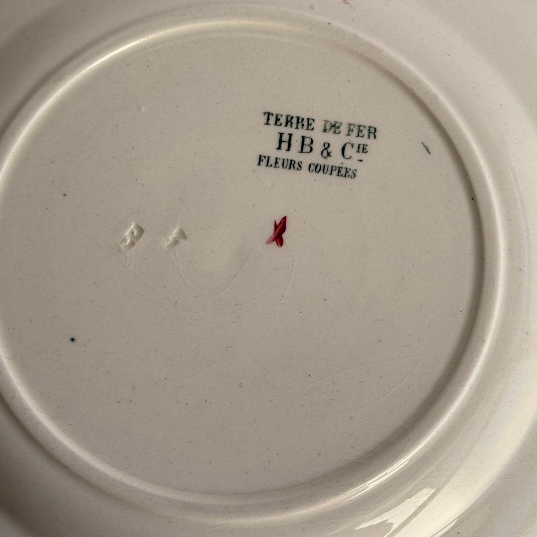 希少　美品　フランスアンティーク　ジョワジールロワ　切り花　平皿