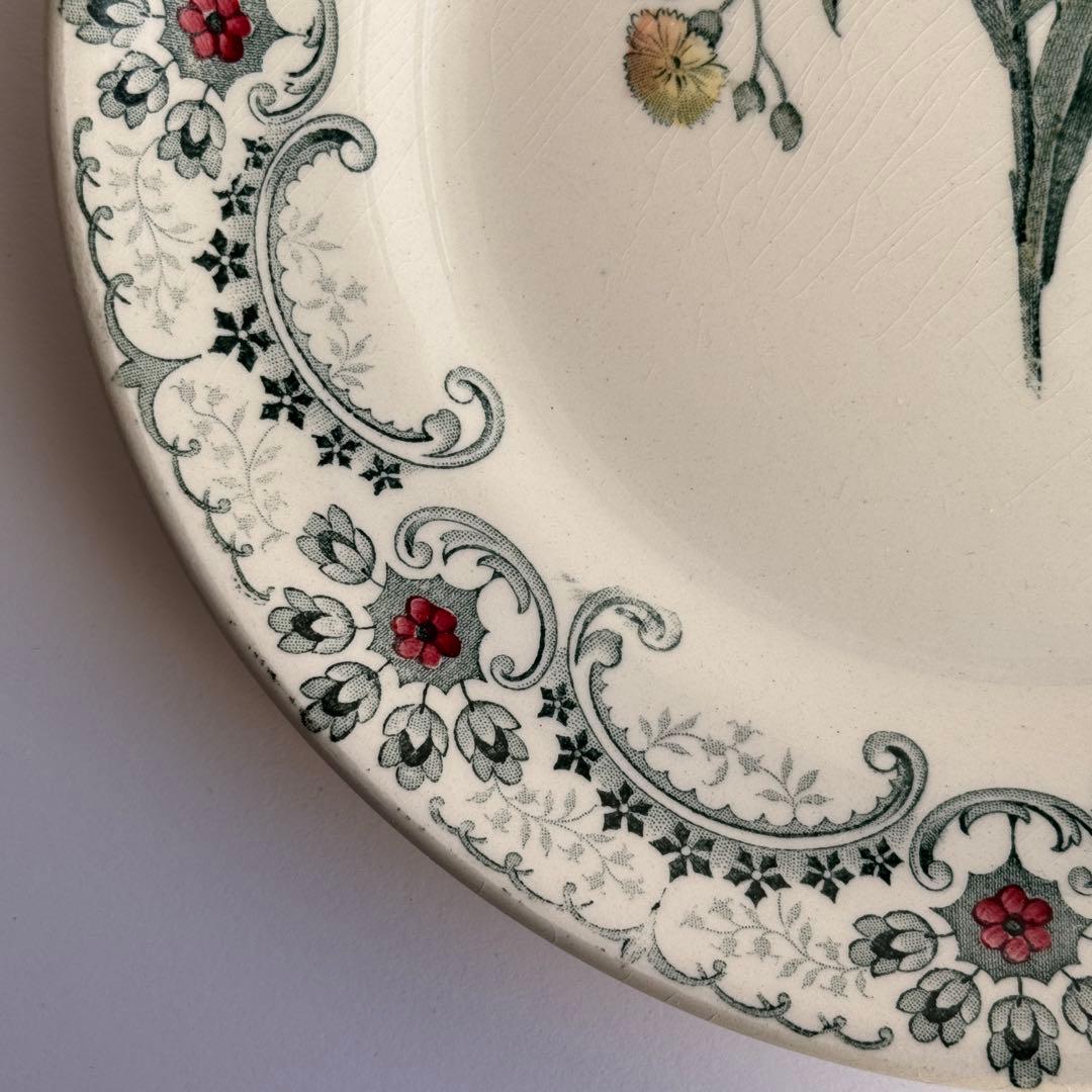 希少　美品　フランスアンティーク　ジョワジールロワ　切り花　平皿