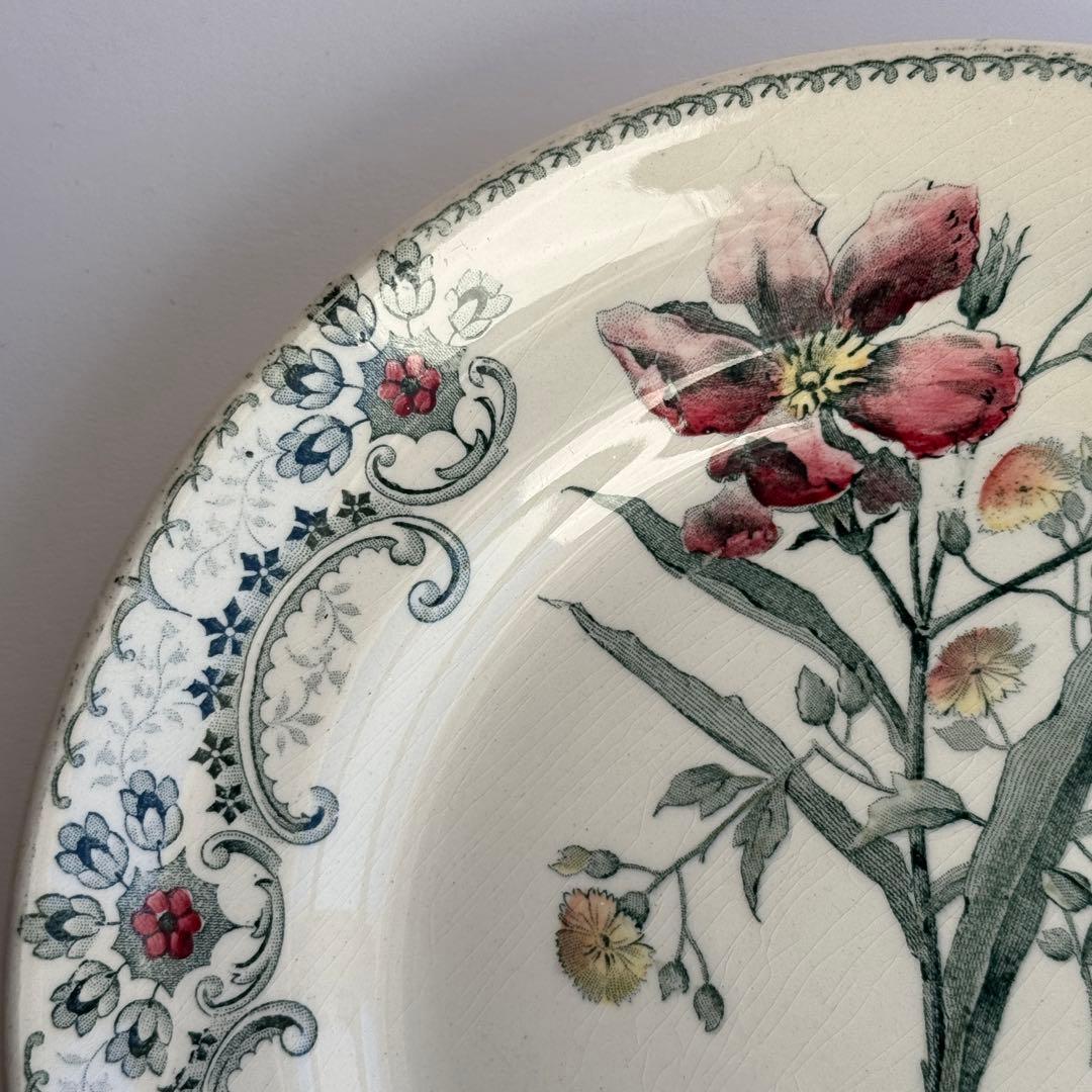 希少　美品　フランスアンティーク　ジョワジールロワ　切り花　平皿